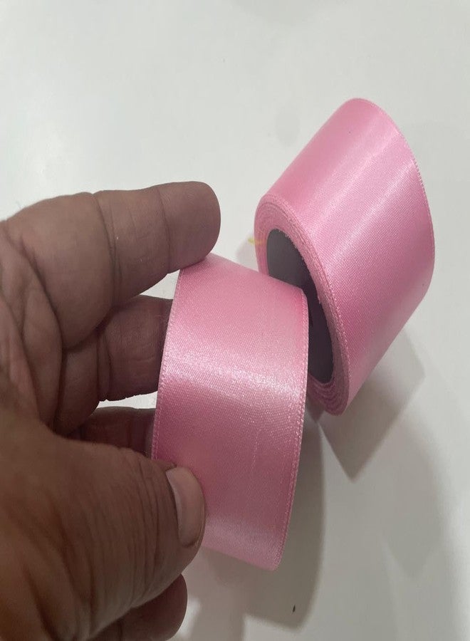 OMX Satin Ribbon Decoration, Size - 2 Inch Wide, Gift Wrapping, Multi-Purpose Use (Rose Pink, 2 Inch Width, 10 Mtr - 1 Roll - 10 Mtr in 1 Roll) - Image 4